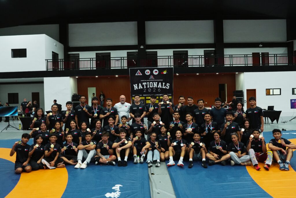 adult gold medalists with coach bill sullivan and wap president alvin aguilar